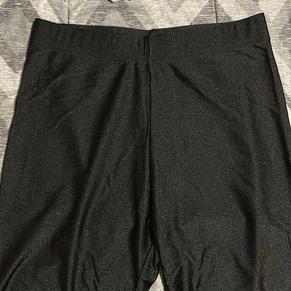 Love University Black Shiny Bike Shorts - Picture 7 of 8